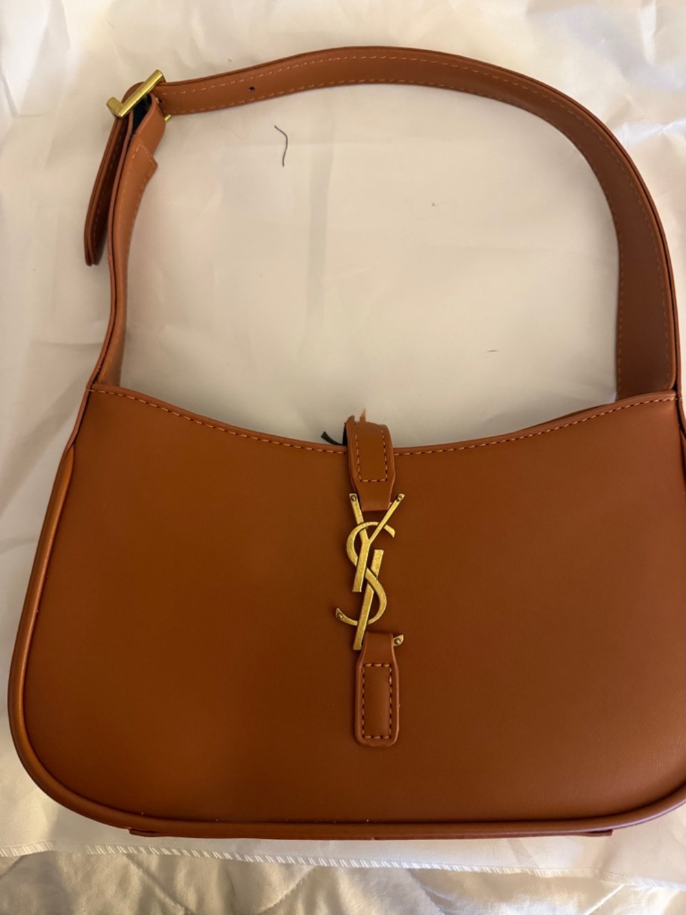 Saint Laurent Burnt Orange Shoulder Bag with Gold Hardware - Picture 4 of 4